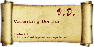 Valentiny Dorina névjegykártya